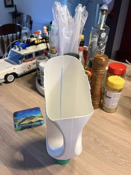 soil scoop from a plastic bottle