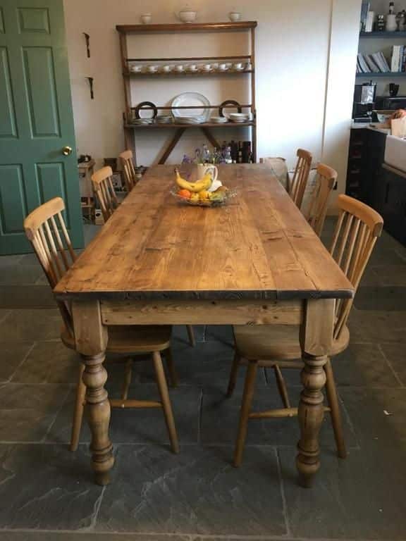 rustic dining table