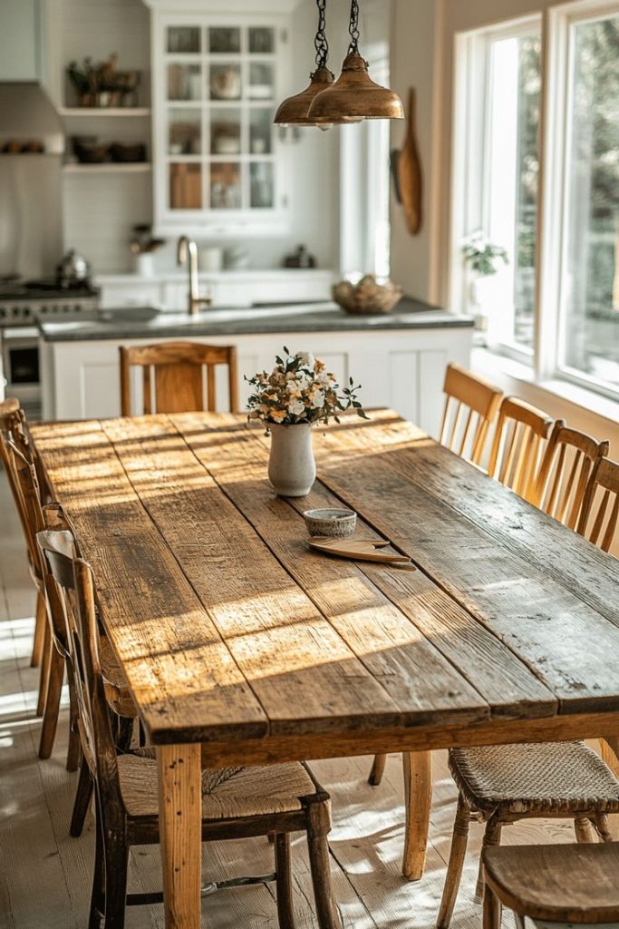 rustic dining table