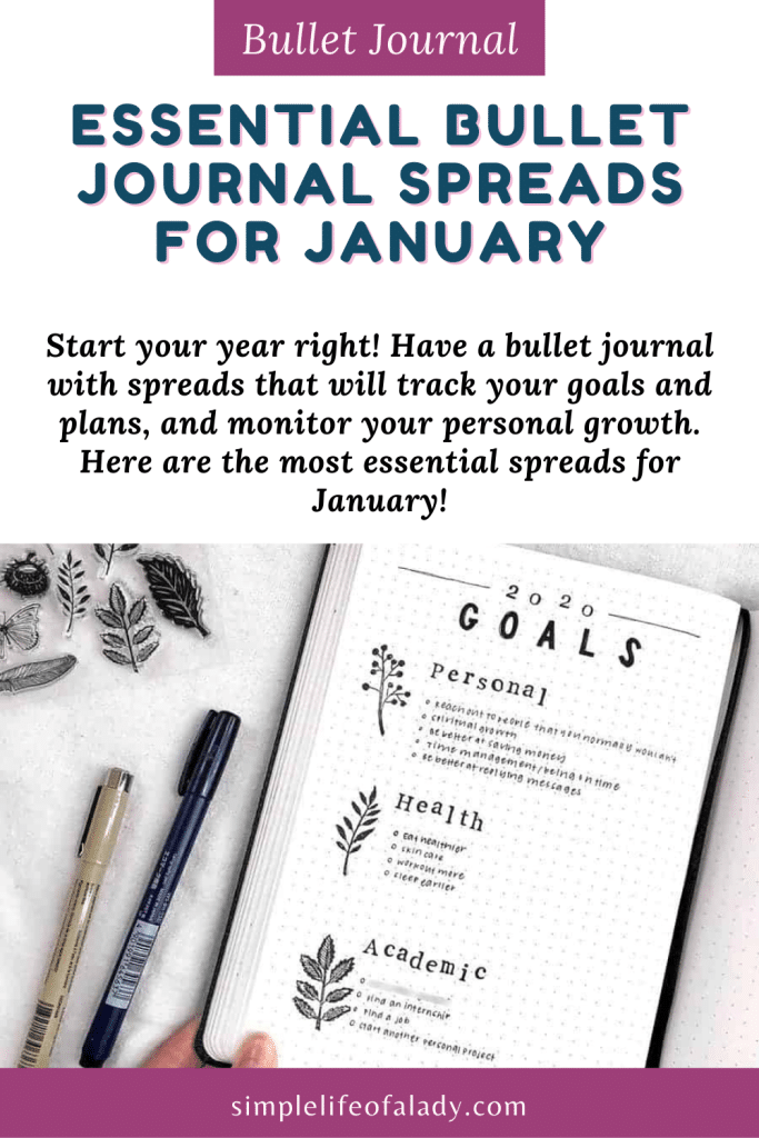 A bullet journal is a great tool when you are strictly tracking your goals. Here are essential spreads for a useful bullet journal this January!