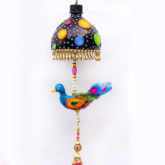 Gifts Made from Recycled Plastic Bottles - bird wind chime