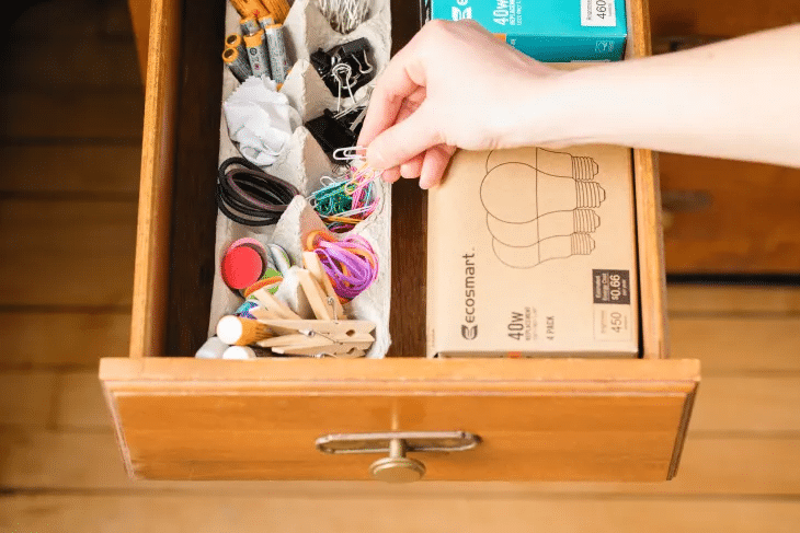 organizer in a junk drawer