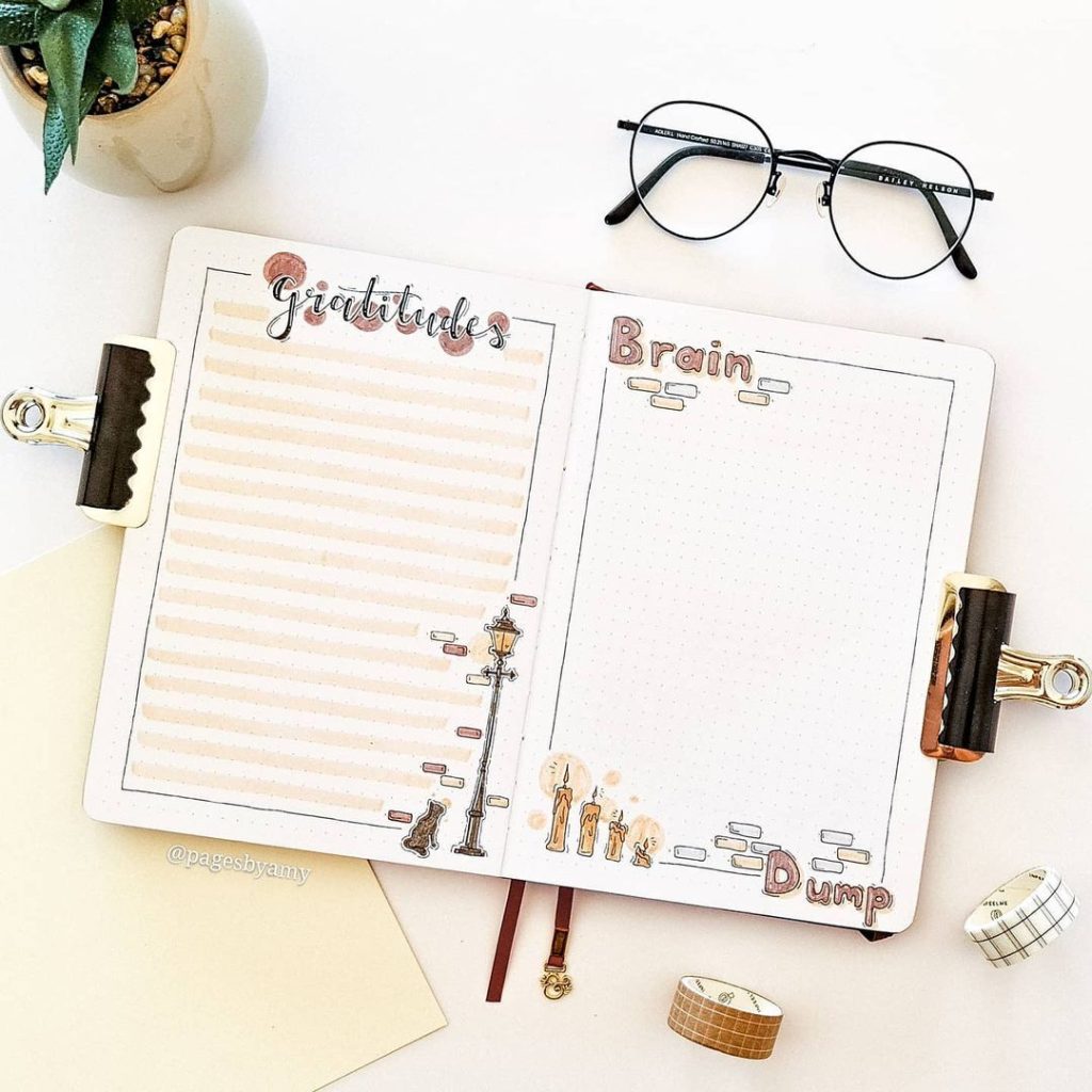 processing emotions through gratitude journal and brain dump