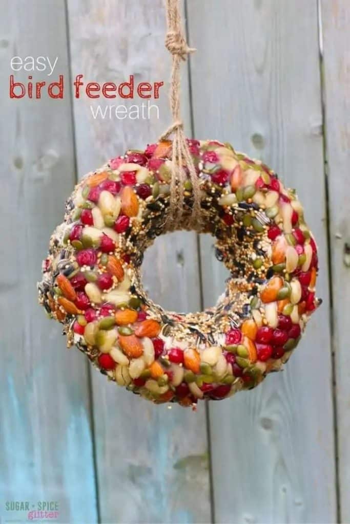 bird feeder wreath