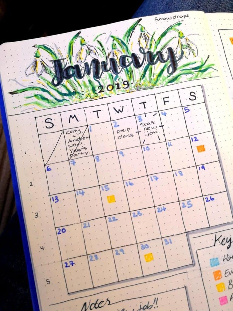 snowdrop monthly spread