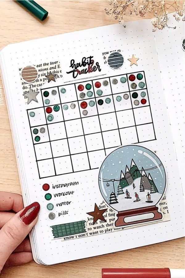 snow globe habit tracker