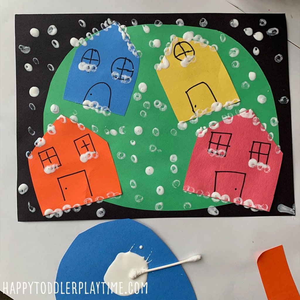 snowy houses