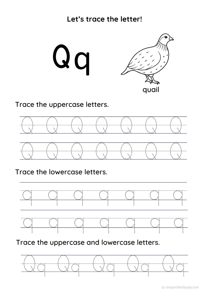 uppercase and lowercase Q