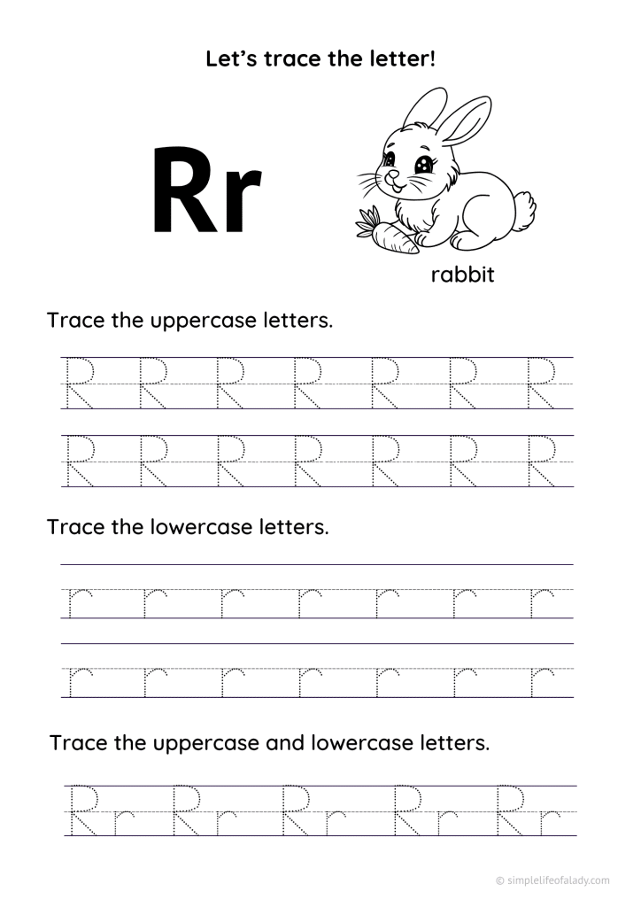 uppercase and lowercase R