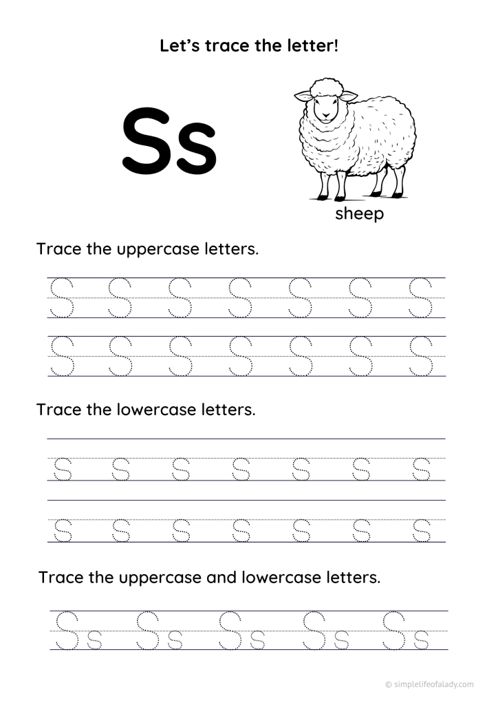 uppercase and lowercase S