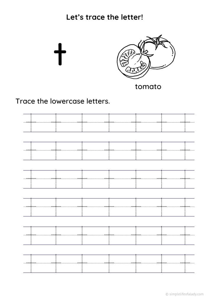 lowercase t