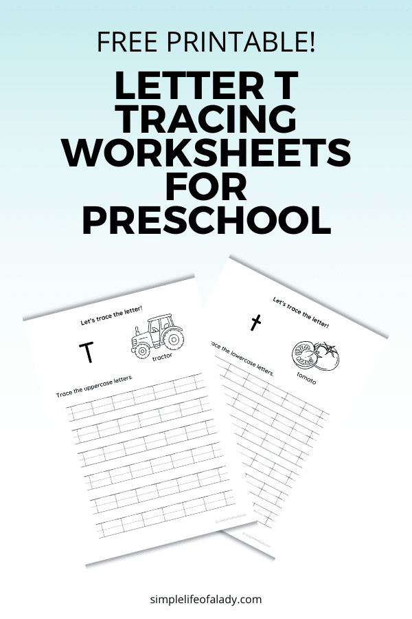 Free Letter T tracing worksheets for preschool to help little learners practice uppercase and lowercase T, pencil control, and early handwriting in a simple, relaxed way.