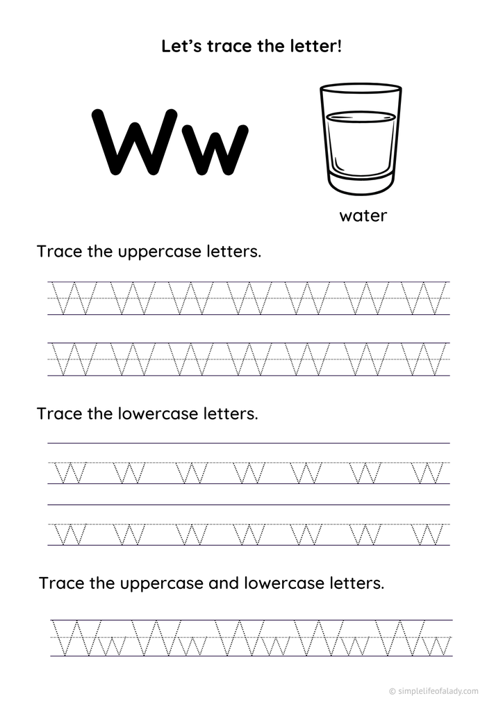 uppercase and lowercase W