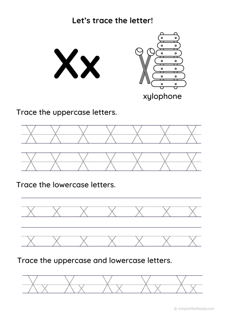 uppercase and lowercase x