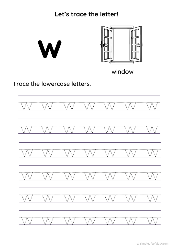 lowercase w