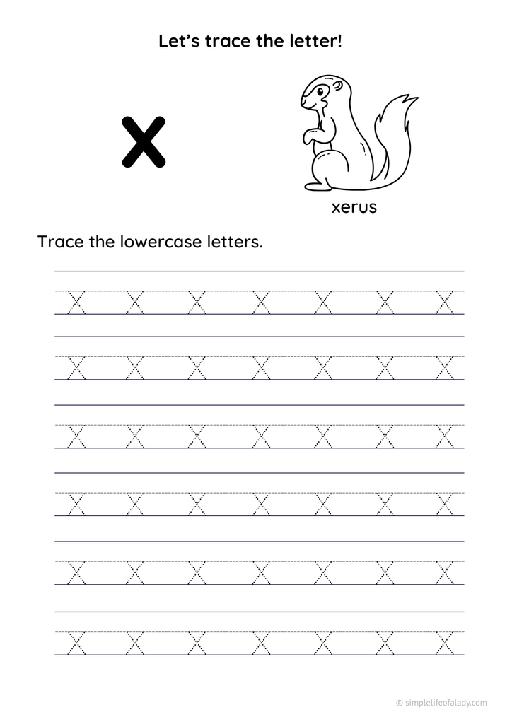 lowercase x