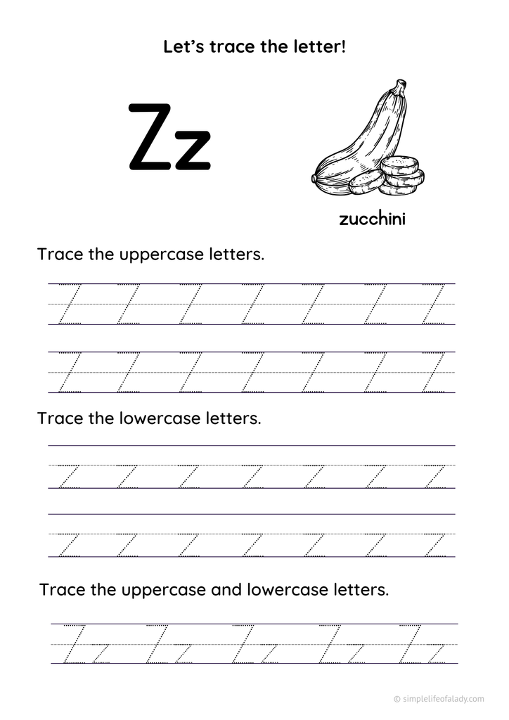 uppercase and lowercase Z