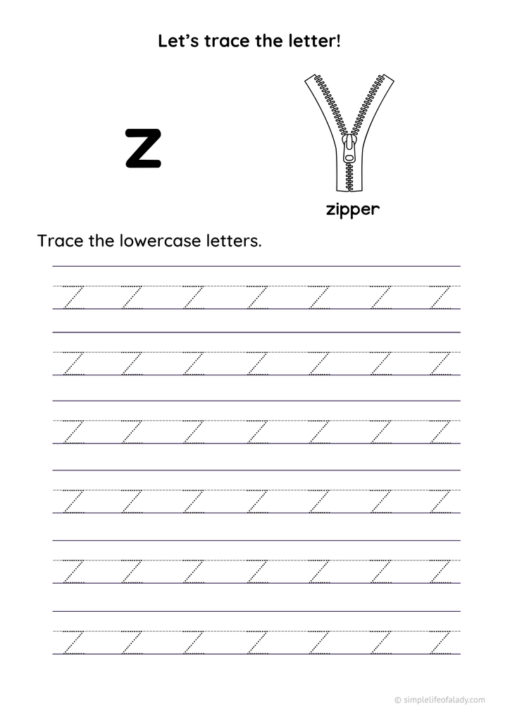 lowercase z