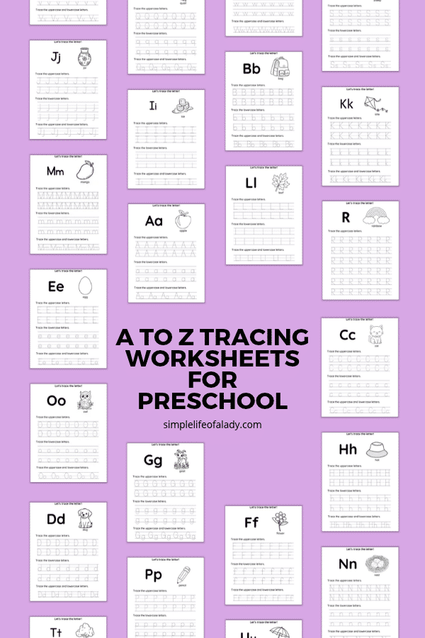 Looking for free alphabet tracing worksheets for preschool? These A to Z printables will give your child a simple way to practice writing letters without pressure. Print one letter at a time and enjoy learning together!